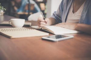 Libreta con texto