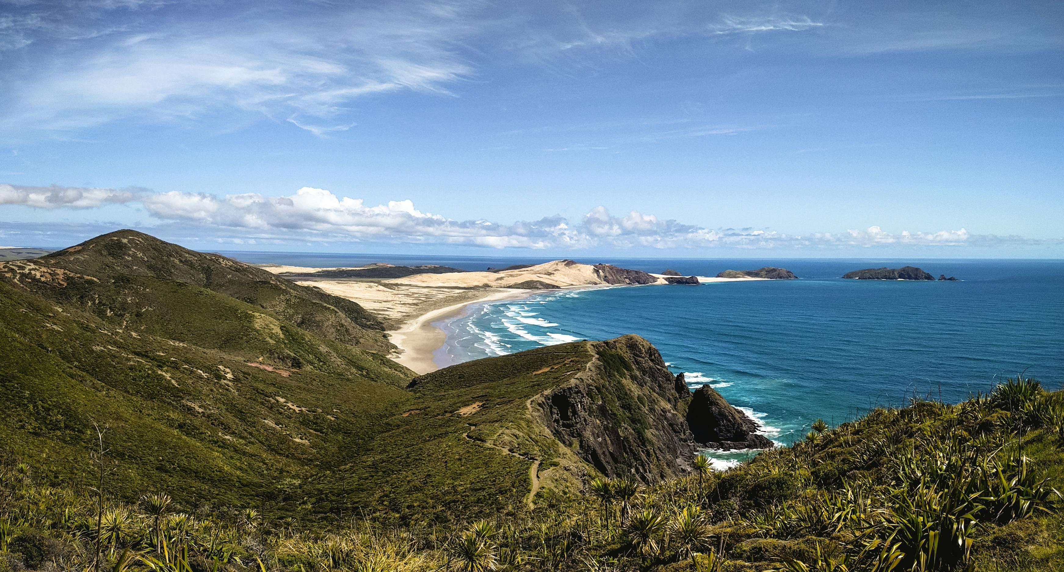 Top View of Mountain and Sea · Free Stock Photo