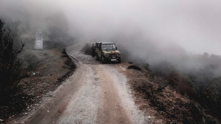 4x4 Truck In An Unpaved Road 