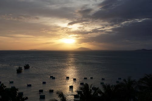 日出, 日落, 海 的 免费素材图片