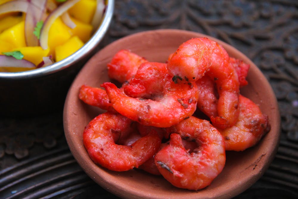 Grilled Prawns with Mango Salsa