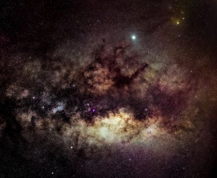 Stunning cosmic view of the Milky Way with vibrant stars and nebulae.