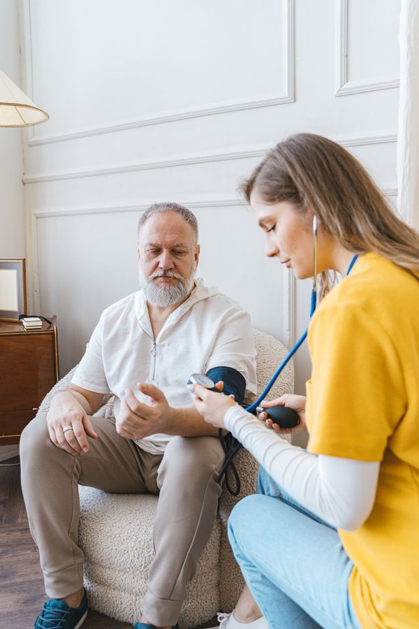 Central Ohio businesses for sale - nurse visiting a patient at home