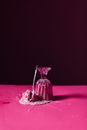 Ice Cream Spilled on Pink Table