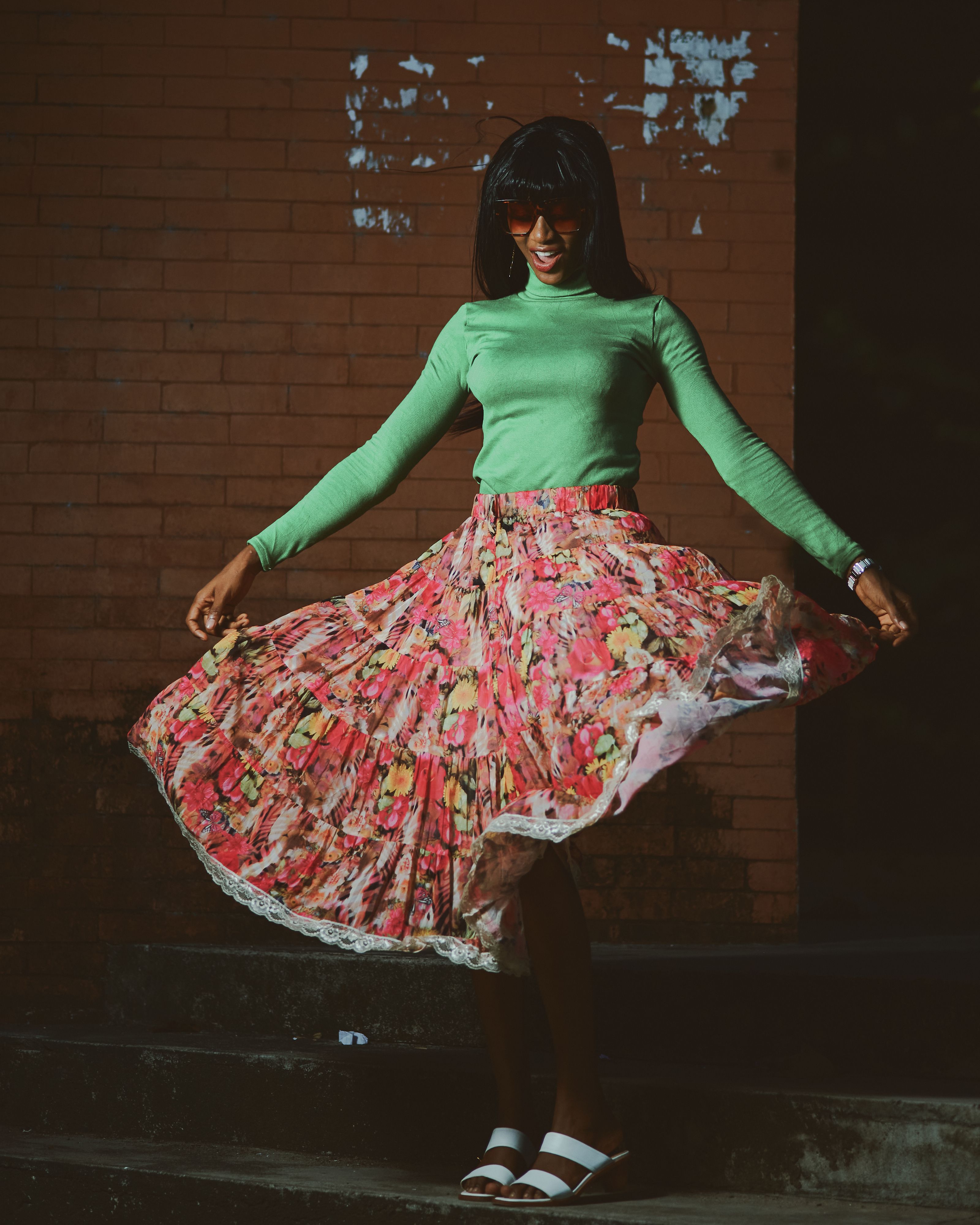 Photo of a Woman Wearing Green Dress · Free Stock Photo
