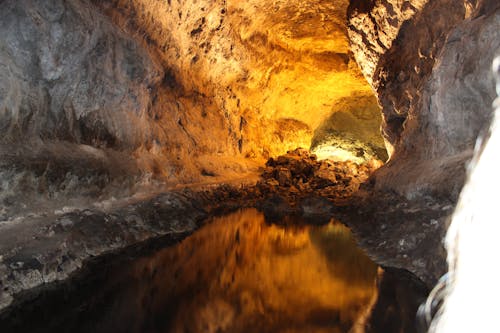 Free stock photo of cave, underground water Stock Photo