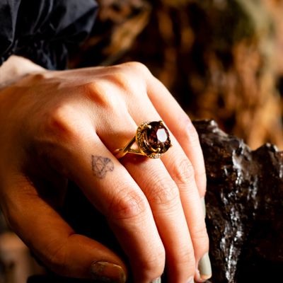 Gold Gemstone Cocktail Ring