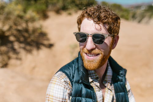 Portrait of a Man with Brown Hair Smiling