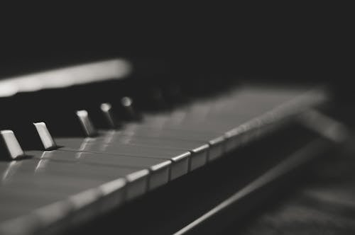 Gray and Black Piano Keys