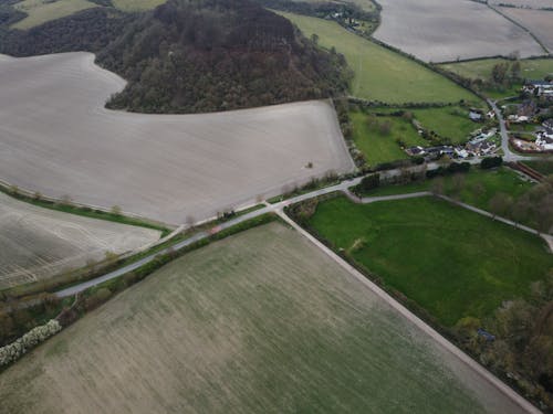 Drone Shot of Agriculture Landscape