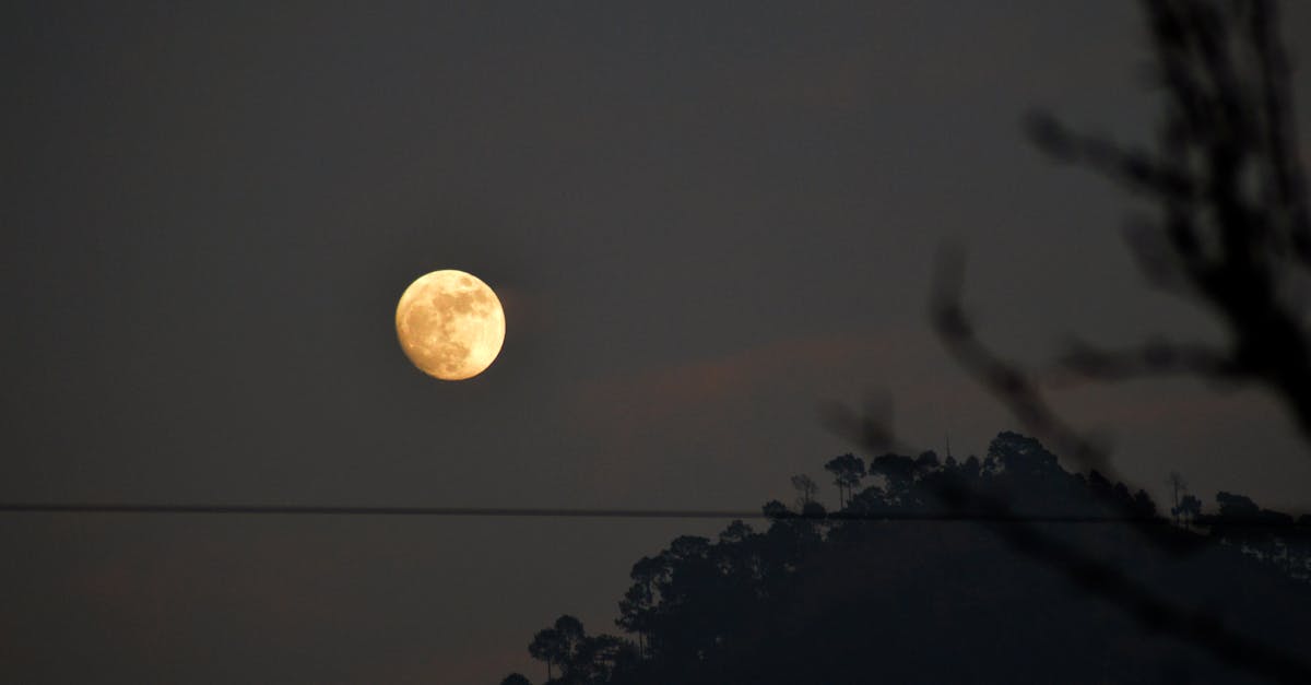 Free stock photo of full moon, half moon, mountains moon