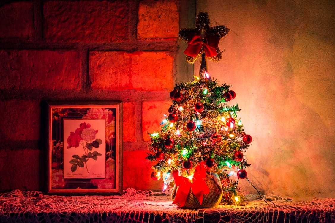 Photo De Sapin De Noël éclairé