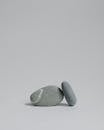 Close up of Two Stones on a White Background