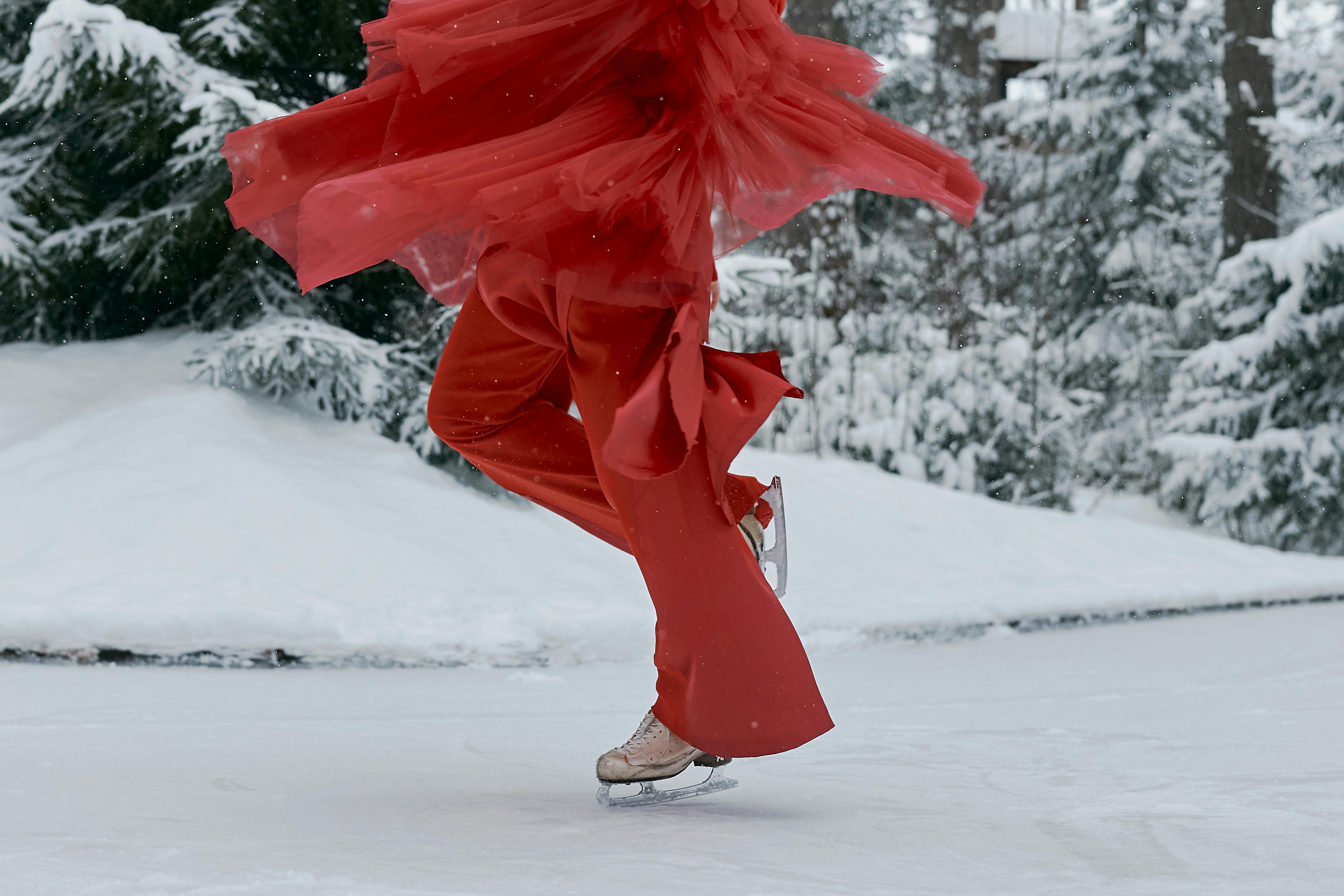 a person figure skating