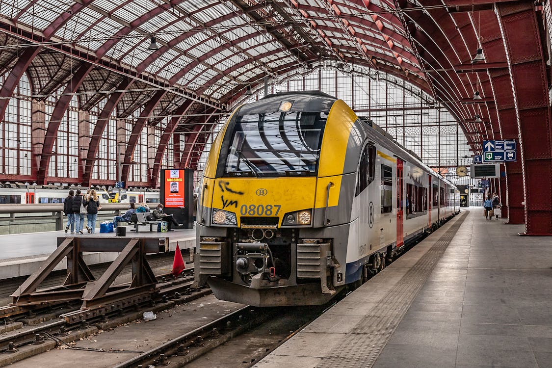 Yellow and Black Train in a Train Station