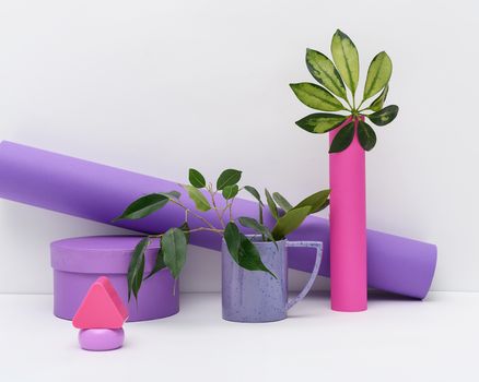 Photo of Leaves on Purple Mug