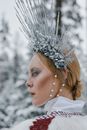 Woman Wearing Art Makeup and Headdress