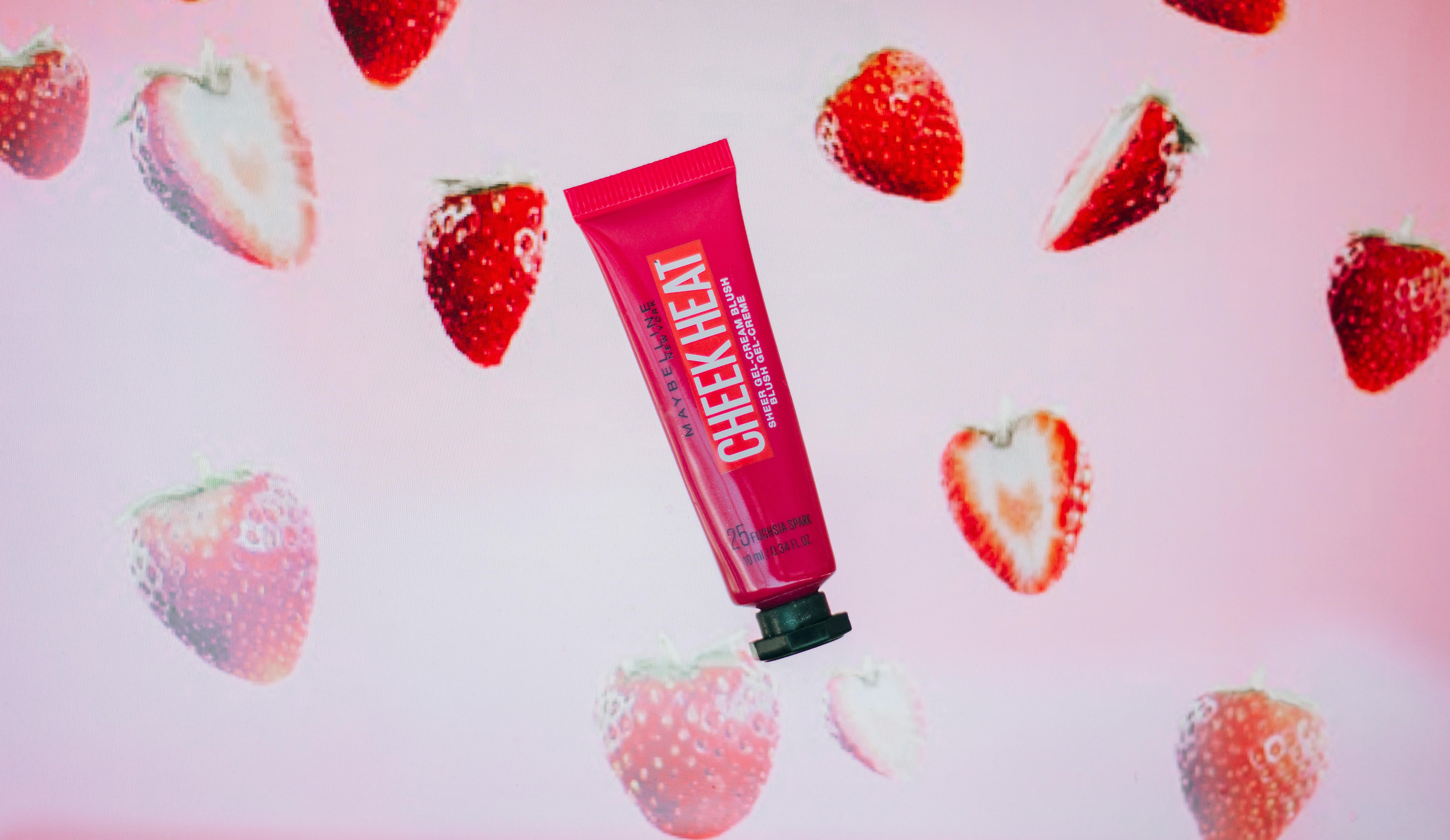 Tube of strawberry cream blush · Free Stock Photo
