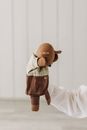 Person Holding a Brown Bear Plush Toy Puppet