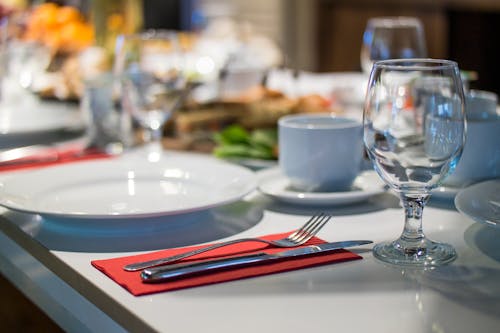 Free Close-up Photo of Formal Table Setting Stock Photo