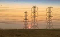 Silhouette of Electric Towers during Sunset