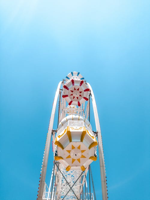 The Colorful Cabins of a Ferris Wheel
