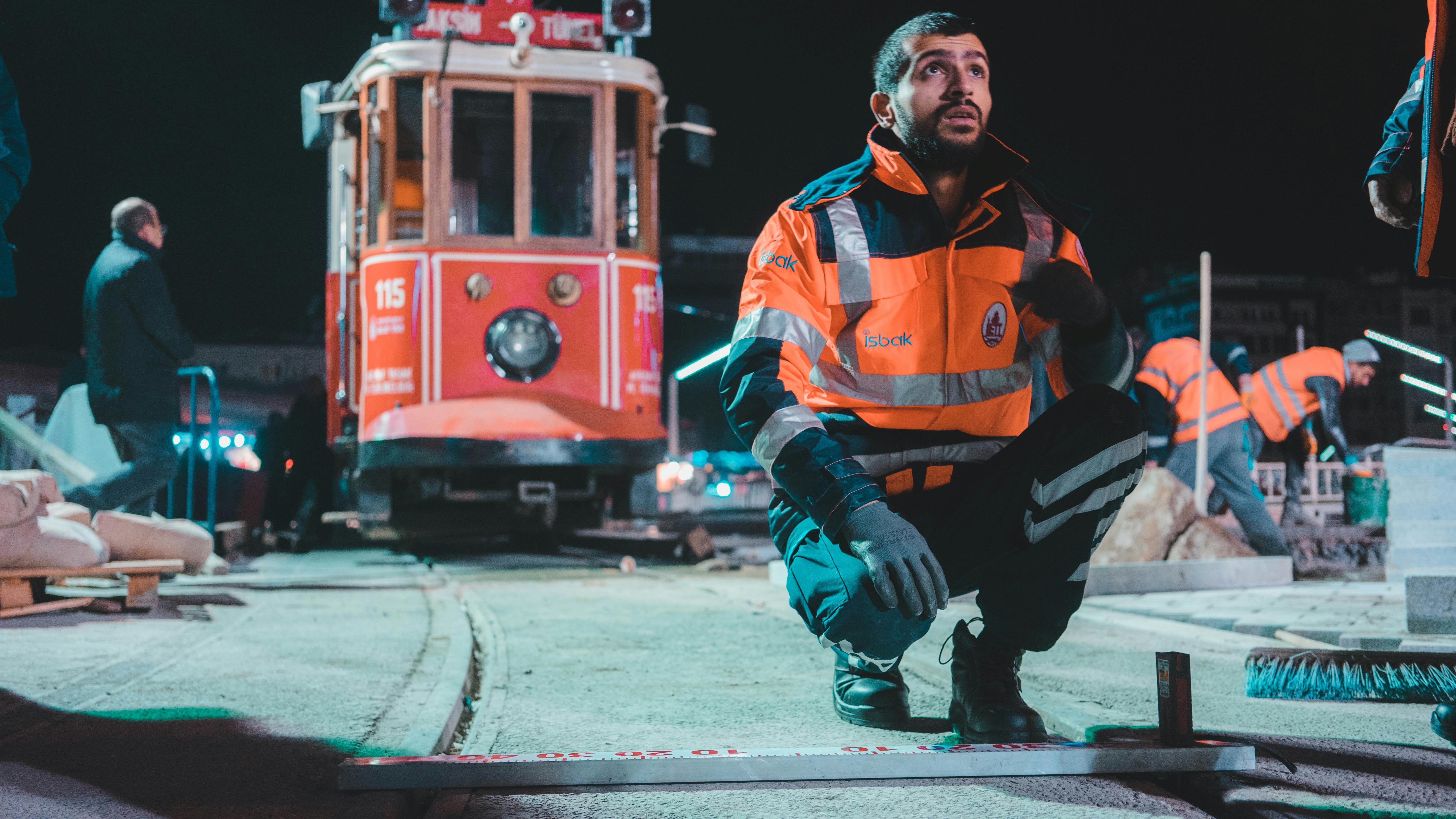 man working on a railway