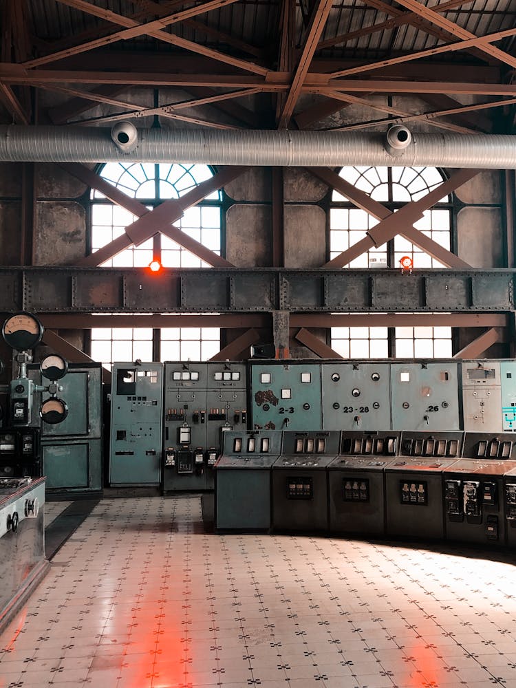Machines Inside An Abandoned Factory