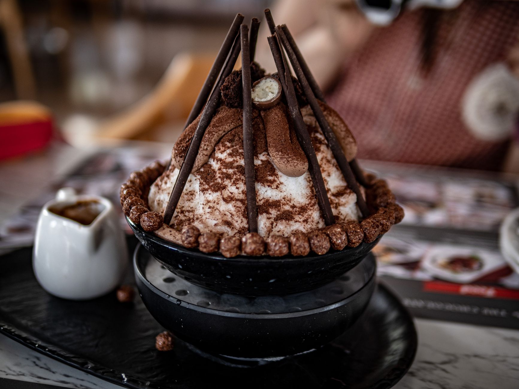 mango bingsu shaved ice dessert