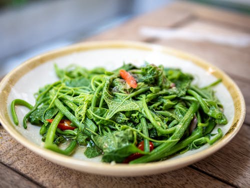 Cooked Vegetables in a Plate