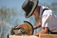 Free stock photo of action, adult, amish building a house