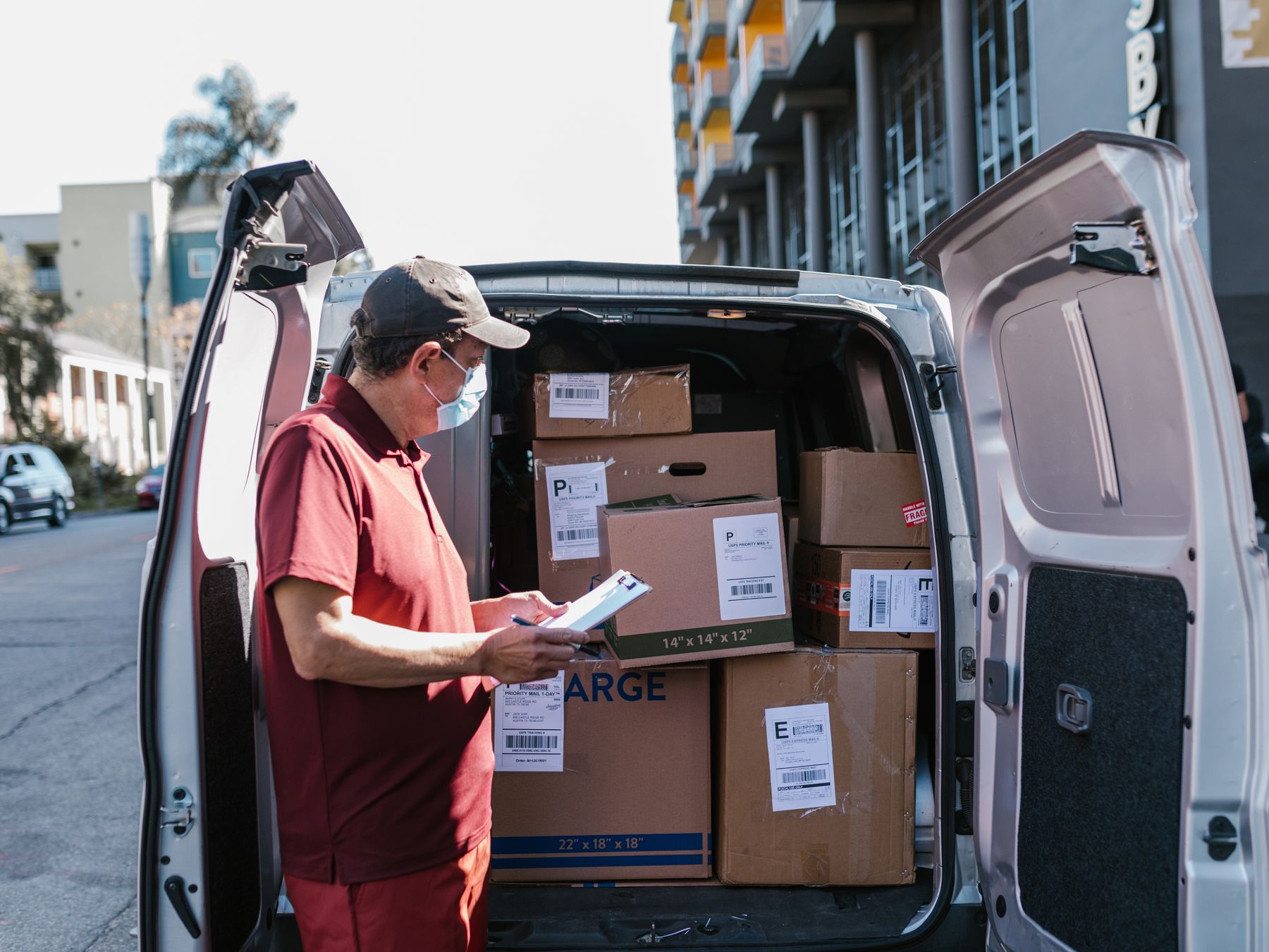 Edington — man and van team loading a removal van