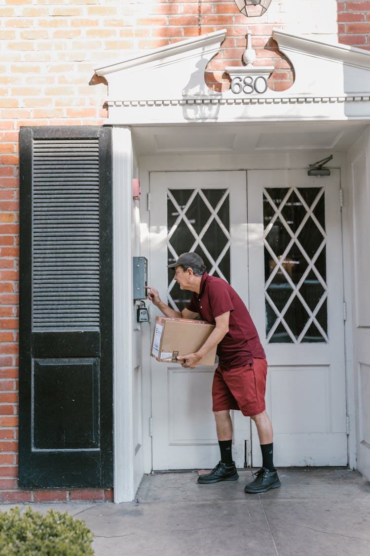 Man Delivering A Package