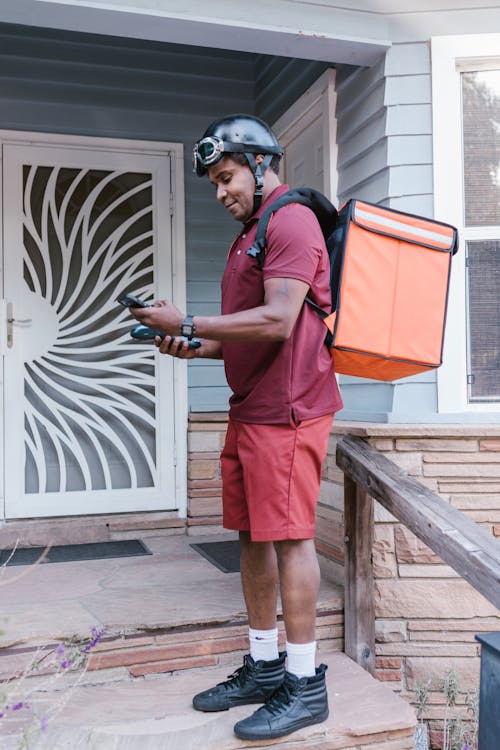 A Delivery Man on the Porch