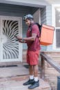 A Delivery Man on the Porch