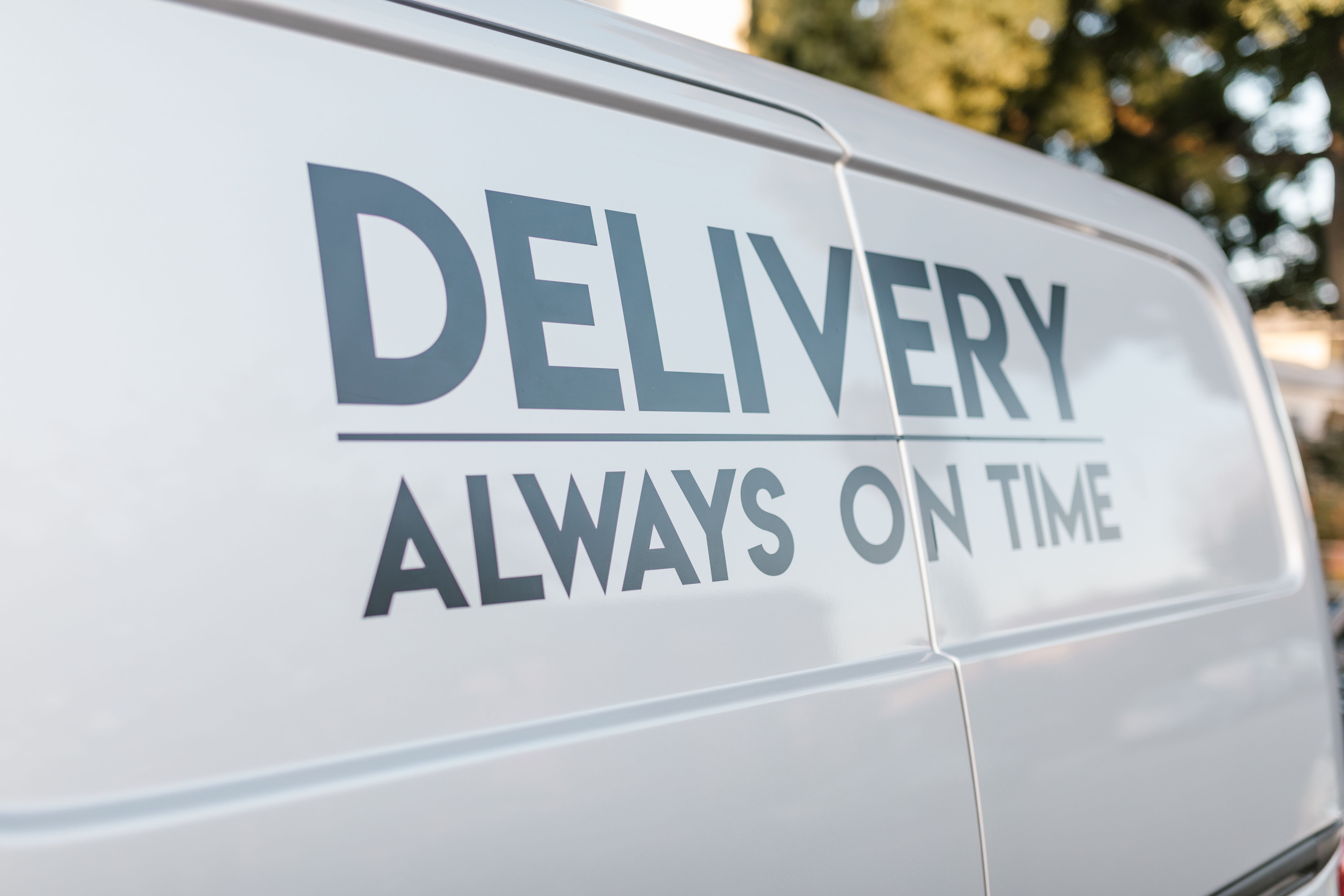 Courier preparing a same day delivery