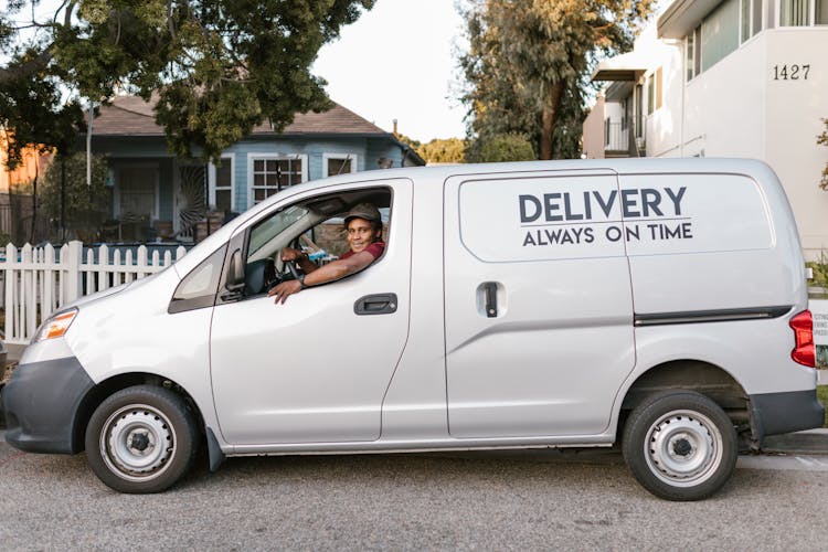 Man Inside A Parked Van