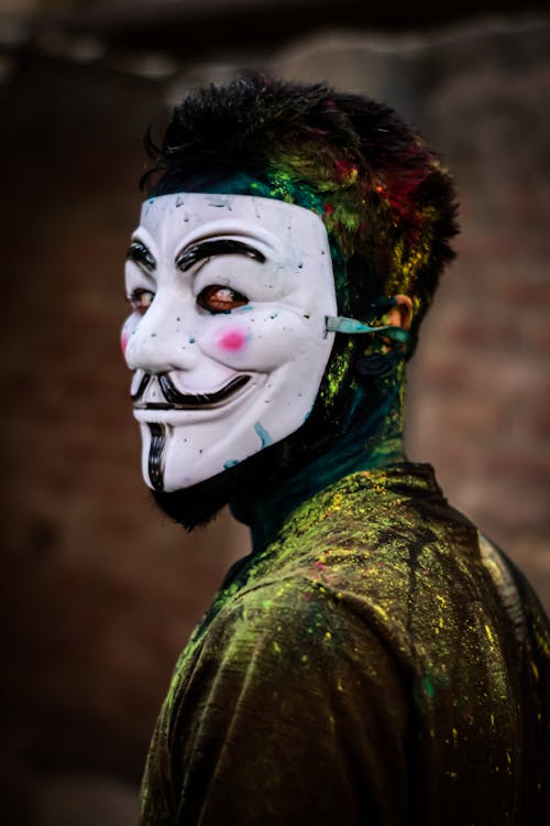 Man Wearing a Mask