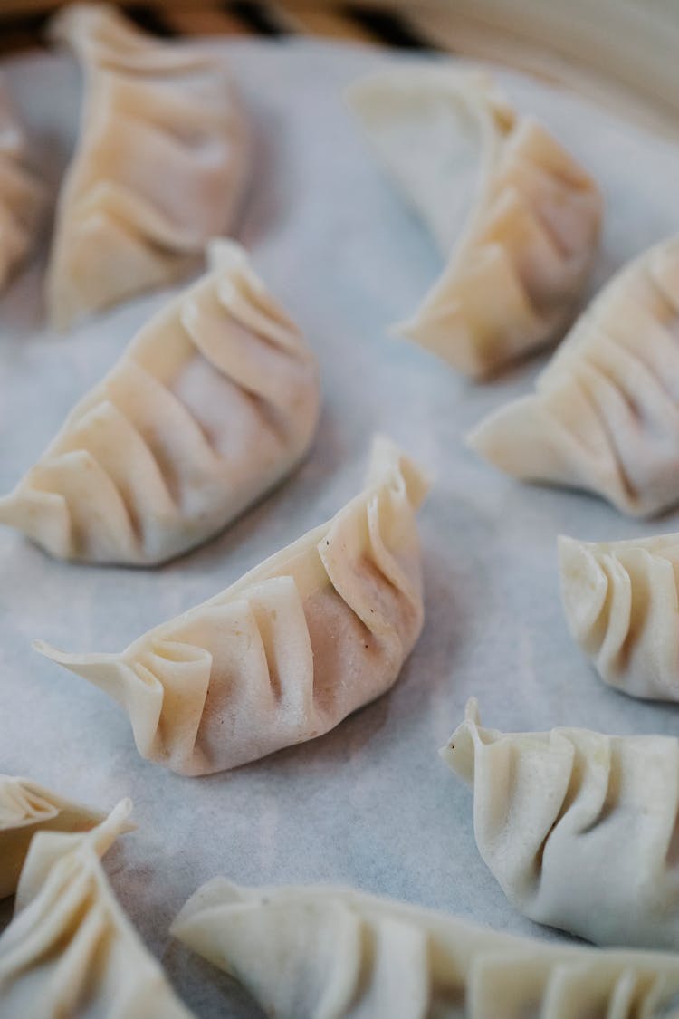 Similar Fresh Dim Sum On Parchment Paper