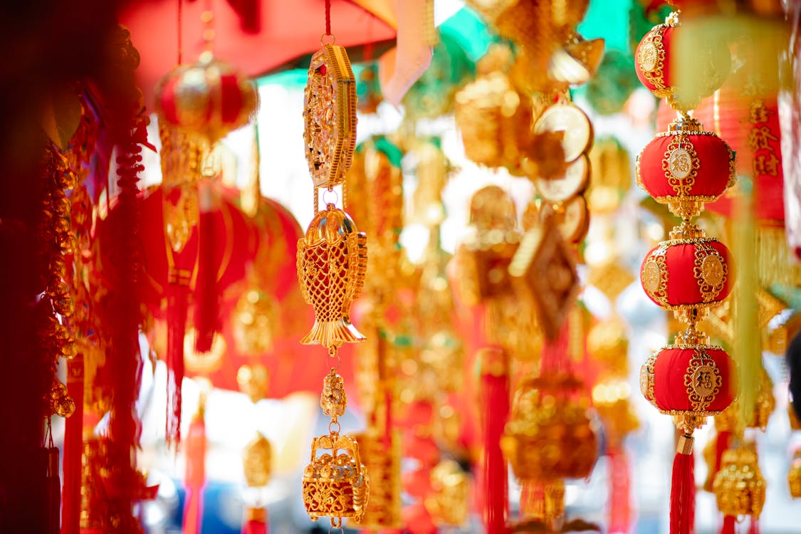 Chinese New Year Decorations on Display