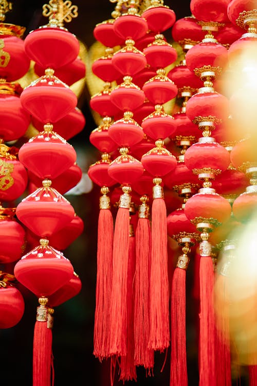 Colorful traditional Chinese New Year decorations