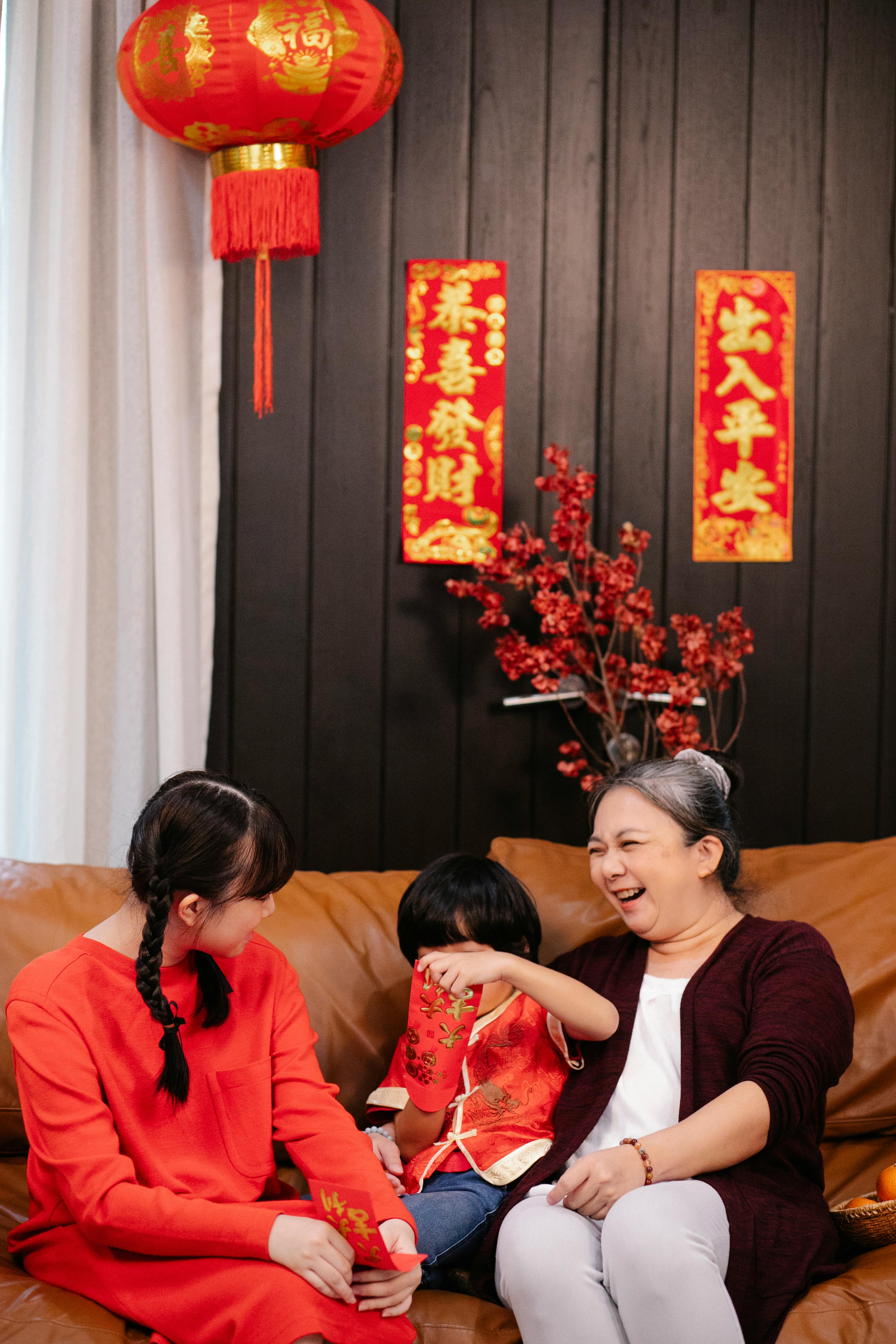 a grandmother spending time with her grandchildren