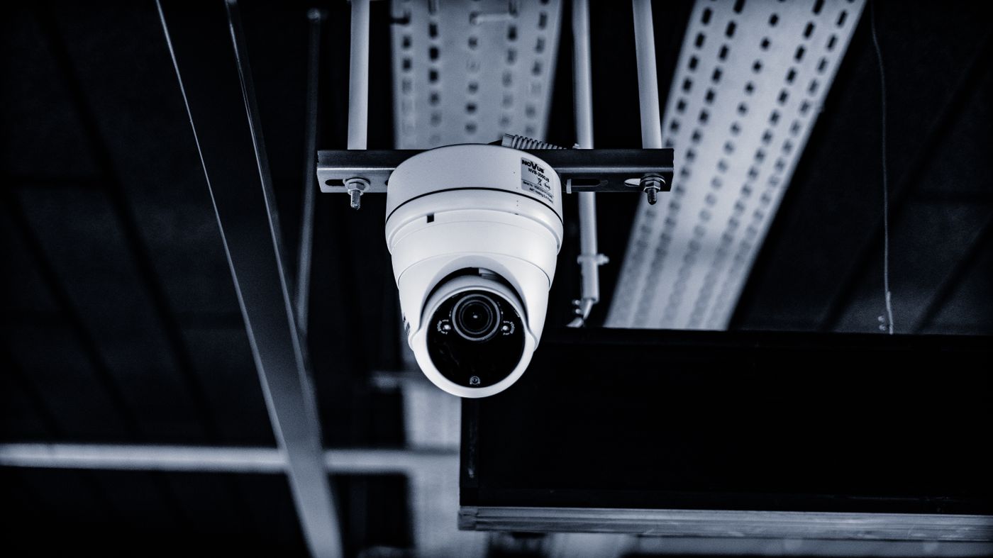 A dome CCTV camera like the ones in most shops