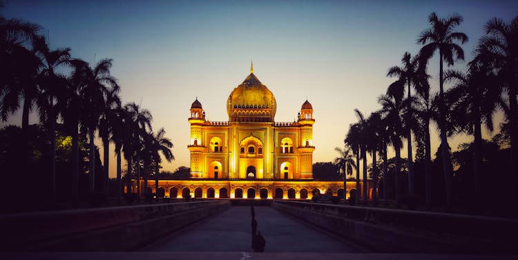 Tomb Of Safdar Jang Illuminated At Dawn 