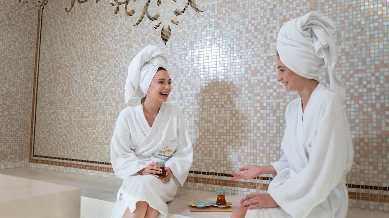 Free Women Hanging Out in a Spa Stock Photo