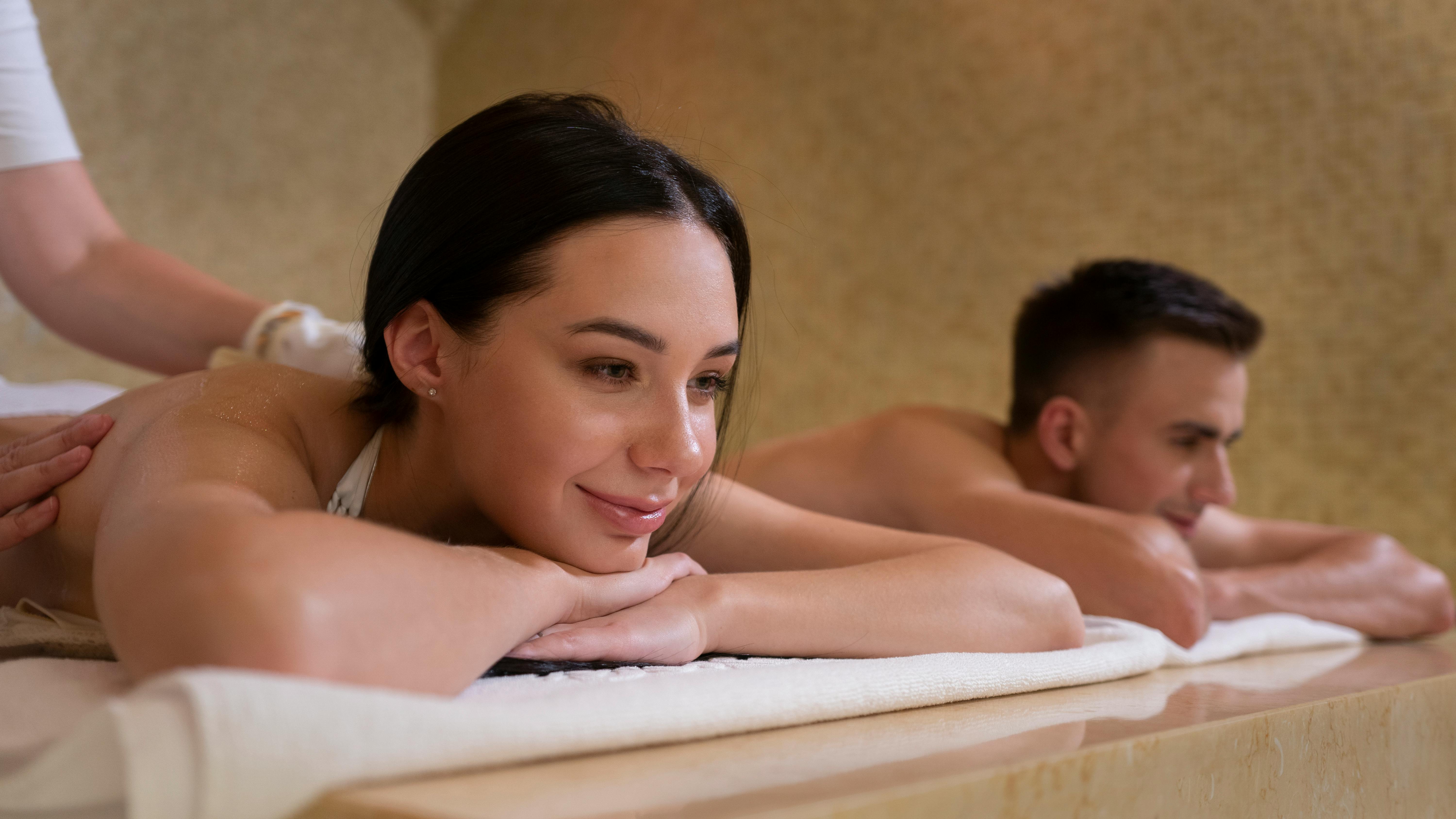 a couple receiving a massage