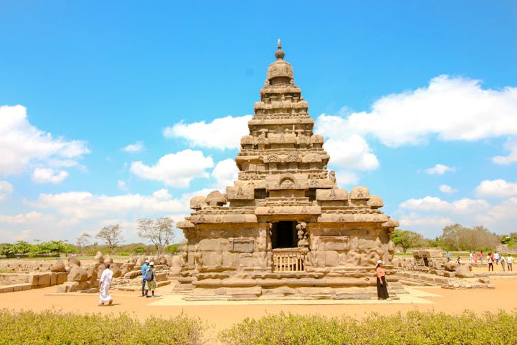 People Touring The Monuments Of Mahabalipuram