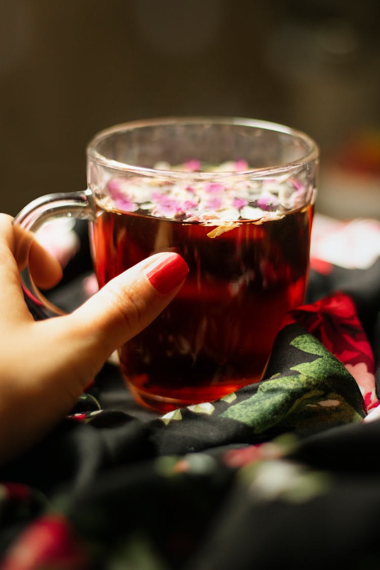 Close-Up Shot Of A Glass Of Tea