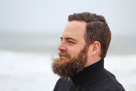 gray scale bearded man free stock photo