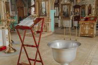 Attributes for baptism placed in church